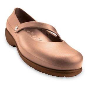 Silver Fox Maryjane Bronze/Light Brown Crocs sz 9